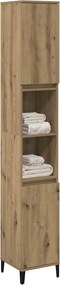vidaXL Ντουλάπι μπάνιου Δρυς τεχνίτης 30x30x190 cm Κατασκευασμένο ξύλο