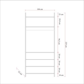 Έπιπλο Εισόδου Ντουλάπα/Γκαρνταρόμπα DYNAMIC 52x104x225
