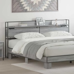 vidaXL Κεφαλάρι Αποθήκης Γκρι sonoma Επεξεργασμένο ξύλο