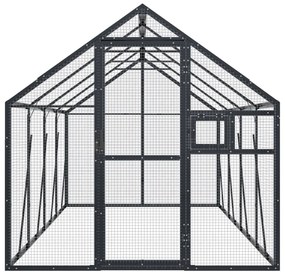 vidaXL Κλουβί Ανθρακί 1,79 x 4 x 1,85 μ. από Αλουμίνιο