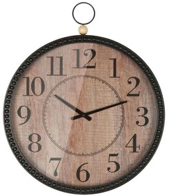 Ρολόι Τοίχου 15-00-94264 60x73x6,5cm Brown-Black Marhome Metal, Glass