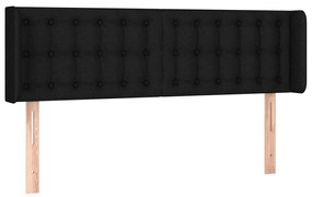 vidaXL Κεφαλάρι με Πτερύγια Μαύρο 147x16x78/88 εκ. Υφασμάτινο