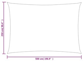 vidaXL Πανί Σκίασης Ορθογώνιο Ανοιχτό Πράσινο 2,5x5 μ. HDPE 160 γρ./μ²