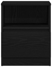 vidaXL Κομοδίνο Μαύρο Δρυς 40x40x50 εκ από Ξύλο