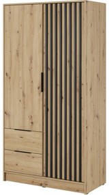 Nτουλάπα Δίφυλλη Nelly 24_2D_art 105x51x200cm Natural Artisan Δίφυλλη