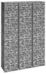 Συρματοκιβώτια-Γλάστρες Υπερυψ. 3 τεμ. 30x30x150εκ. Σιδερένιες