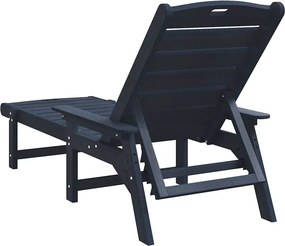 vidaXL Ξαπλώστρα Σκούρο μπλε HDPE