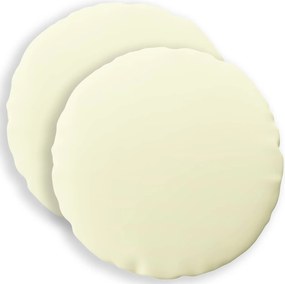 vidaXL Κάλυμμα Μαξιλαριού 2 pcs HEERLEN Κρεμ Ø 30 cm Πολυεστέρας
