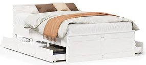 vidaXL Σκελετός Κρεβατιού Χωρίς Στρώμα 135x190 εκ Μασίφ Ξύλο Πεύκου