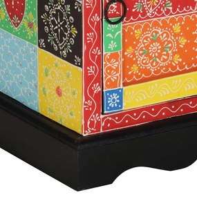 Κομοδίνο 2 τεμάχια Πολύχρωμο 40x35x45 cm Στερεό ξύλο Mango 4017563