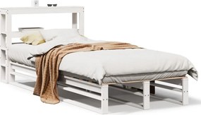 vidaXL Σκελετός Κρεβ. Χωρίς Στρώμα Λευκό 90x190 εκ Μασίφ Πεύκο