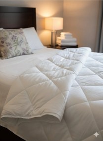Stewehome Πάπλωμα με σιλικόνη και βαμβακερό εξωτερικό ύφασμα Λευκό 155x215 cm