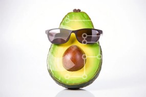 Σετ των 2 Intra Συλλεκτικό Ξύλινο Παζλ Plywood  4mm - Αβοκάντο με γυαλιά ηλίου Σε Ξύλινο Κουτί - Διαστάσεις: 10x10 cm – 25 κομμάτια