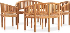 VidaXL Σετ Σαλονιού Κήπου 5 τεμ. από Ξύλο Teak
