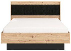 Ξύλινο Κρεβάτι Ascalon 160 Artisan - Μαύρο Γκρί 160x200 εκ. 174x209x115 εκ.