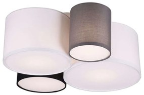 Φωτιστικό Οροφής - Πλαφονιέρα Hotel 693900417 White-Black Trio Lighting Fabric