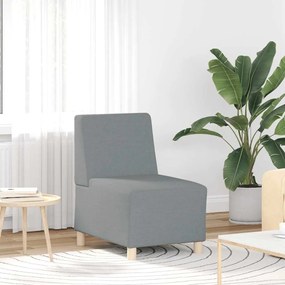 vidaXL Μοντέρνο Καναπέ Χωρίς Μπράτσα Ανοιχτό Γκρι 55 εκ. Ύφασμα