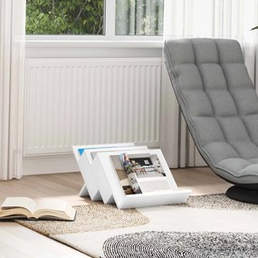 vidaXL Ράφι Περιοδικών Λευκό 53 x 40 x 28,5 εκ Επεξεργασμένο Ξύλο