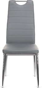Καρέκλα Tonia PU γκρι-πόδι χρωμίου 52x43x96