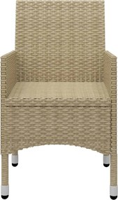 vidaXL Σετ Τραπεζαρίας Κήπου 5 Τεμαχίων Μπεζ