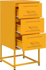 vidaXL Κομοδίνα 2 τεμ. Μουσταρδί 36 x 39 x 78 εκ. από Χάλυβα