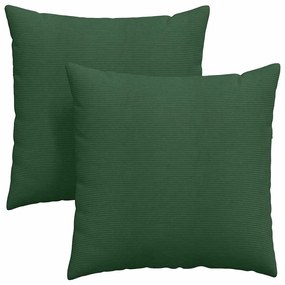 vidaXL Μαξιλάρι Καναπέ 2 pcs Σκούρο Πράσινο 60 x 60 cm
