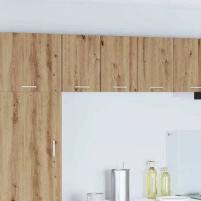 vidaXL Κρεμαστό ντουλάπι Χειροποίητη Δρυς και Λευκό 30 x 31 x 40 εκ.