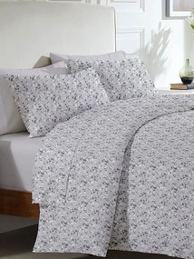 Σετ Σεντόνια Menta Εμπριμέ 320 Grey Μονο (160x250)
