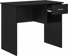 vidaXL Γραφείο με ράφι Μαύρη Οξυά 90 x 49 x 75 εκ Επεξεργασμένο ξύλο