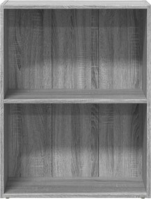 vidaXL Βιβλιοθήκη Γκρι Sonoma 60x30x77 εκ. από Επεξεργ. Ξύλο