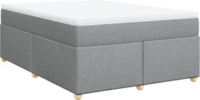 vidaXL Κρεβάτι Boxspring με Στρώμα Αν. Πράσινο 160x200εκ Υφασμάτινο