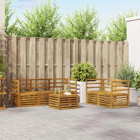 vidaXL Σετ Καναπέ Στερεό Ξύλο Ακακίας