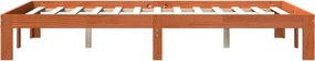 vidaXL Bed Frame Κερί Παλαίωσης 140 x 200 cm Solid pine wood, Plywood