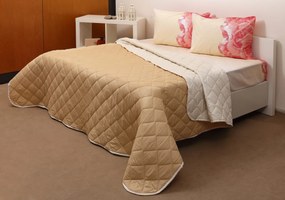 Κουβερτώριο Δίχρωμο Μονό 160x240 Microfiber Εκρού/Μπεζ Viopros