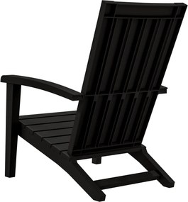 vidaXL Καρέκλες Κήπου Adirondack 2 τεμ. Μαύρες από Πολυπροπυλένιο