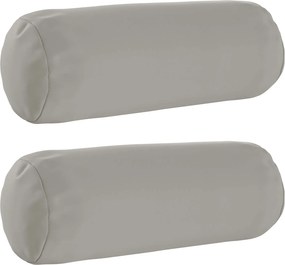 vidaXL Κάλυμμα Μαξιλαριού 2 pcs HEERLEN Γκρι Ø 15 x 40 εκ Πολυεστέρας