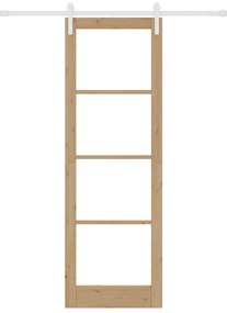 vidaXL Συρόμενη Πόρτα ORKDAL Καφέ 78 x 232 cm Μασίφ ξύλο πεύκου