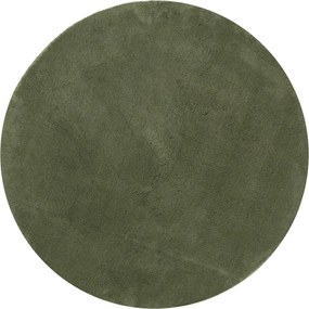 vidaXL Rug HUARTE Green Ø 120 cm 100% Polyester Επίπεδος