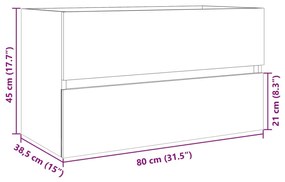 ΝΤΟΥΛΑΠΙ ΝΙΠΤΗΡΑ SONOMA ΔΡΥΣ 80 X 38,5 X 45 ΕΚ. ΑΠΟ ΜΟΡΙΟΣΑΝΙΔΑ 849637