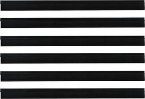 vidaXL Αυτοκόλλητες σφραγίδες πόρτας 6 pcs Μαύρο 100 cm