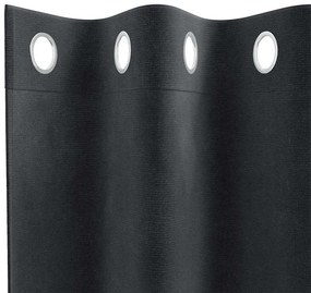 vidaXL Κουρτίνες με κουρτίνες 2 pcs Σκούρο γκρι 140 x 225 cm Βελούδο