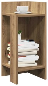 Τραπεζάκι με ράφι Αρτισιανή Δρυς 25,5x27x60 εκ.