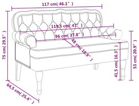 ΠΑΓΚΑΚΙ ΜΕ ΠΛΑΤΗ ΡΟΖ 119,5X64,5X75 ΕΚ. ΒΕΛΟΥΔΙΝΟ 372159