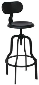 Σκαμπώ BAR BRUNO Μεταλλικό Μαύρο 43x50x67/91-82/106cm
