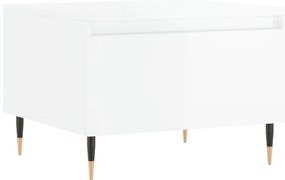 vidaXL Τραπεζάκια Σαλονιού 2 τεμ. Γυαλ. Λευκό 50x46x35 εκ. Επεξ. Ξύλο