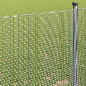 vidaXL Συγκολλητός φράχτης από σύρμα 5000 x 150 εκ Ασημί