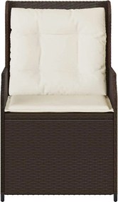 vidaXL Παγκάκι κήπου 2 pcs Καφέ συνθετικό ρατάν