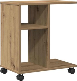 vidaXL Κοντρόλ Τραπέζι με ράφι artisan δρυς 50 x 30 x 55 εκ.