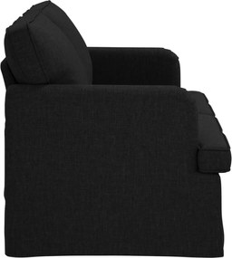 vidaXL Καναπές 140cm Μαύρο Μέταλλο