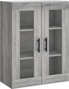 vidaXL Ντουλάπι Γκρι Sonoma 69,5 x 34 x 180 εκ. Επεξεργασμένο Ξύλο